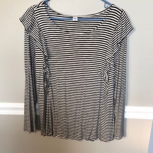 Long Sleeve Black and White striped shirt